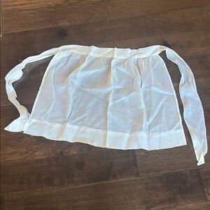 Vintage off White half Apron with Ties